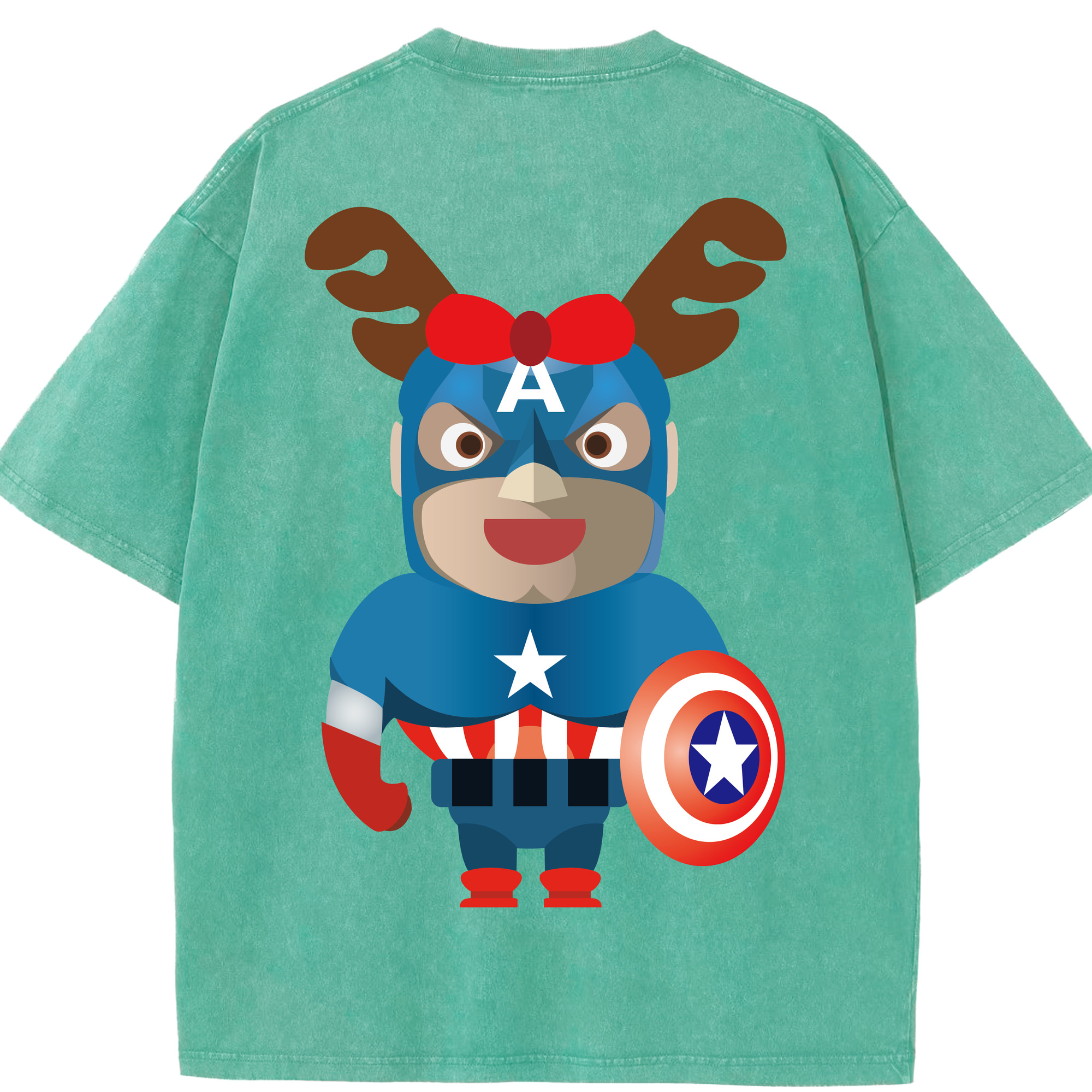 （画像用） アベンジャーズ The Avengers 綿100% ヴィンテージ風 半袖Tシャツ（背面プリント）